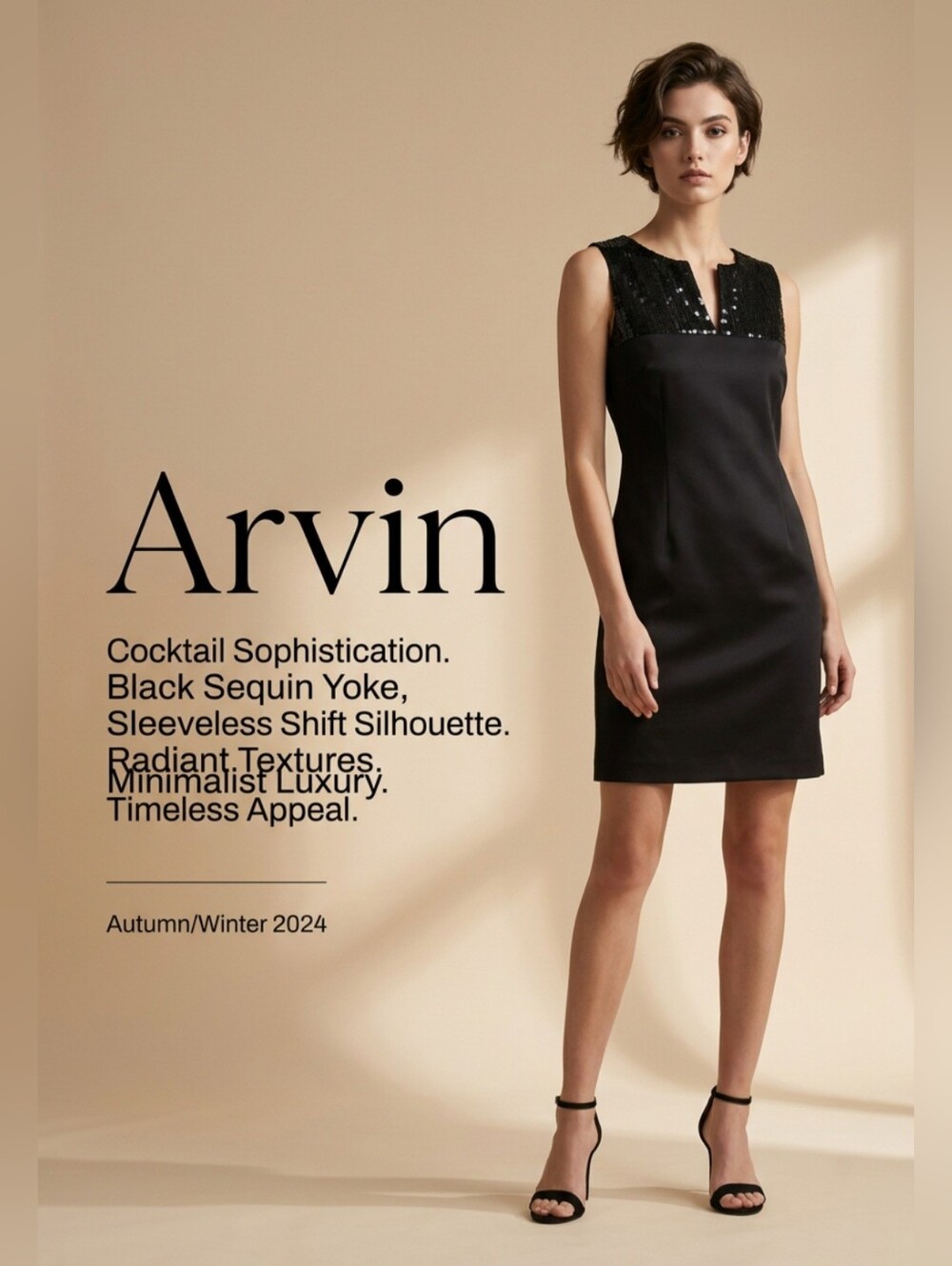 NWT Eliza J Sequins Black Dress size 4